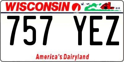 WI license plate 757YEZ
