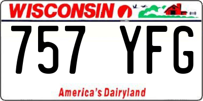 WI license plate 757YFG