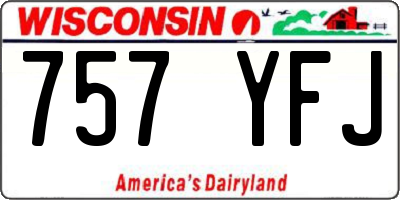 WI license plate 757YFJ