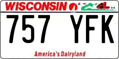 WI license plate 757YFK
