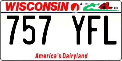 WI license plate 757YFL