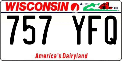 WI license plate 757YFQ
