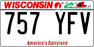 WI license plate 757YFV