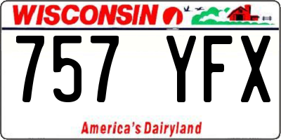 WI license plate 757YFX