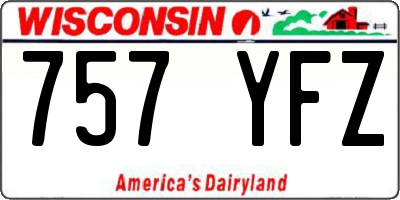 WI license plate 757YFZ