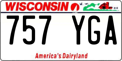 WI license plate 757YGA