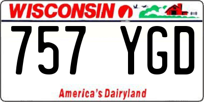 WI license plate 757YGD