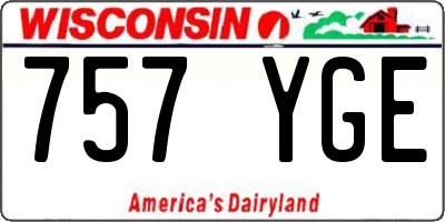 WI license plate 757YGE