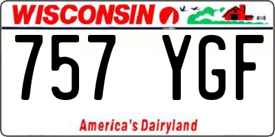 WI license plate 757YGF