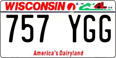 WI license plate 757YGG