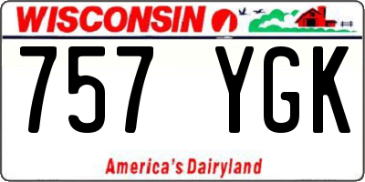 WI license plate 757YGK