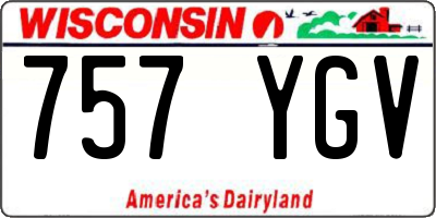WI license plate 757YGV