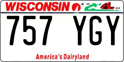 WI license plate 757YGY