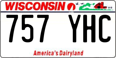 WI license plate 757YHC