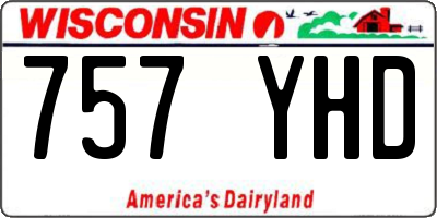 WI license plate 757YHD