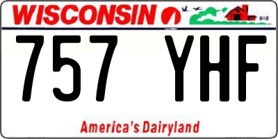 WI license plate 757YHF
