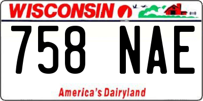 WI license plate 758NAE