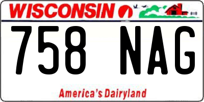 WI license plate 758NAG