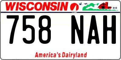 WI license plate 758NAH