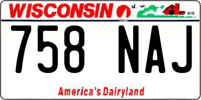 WI license plate 758NAJ