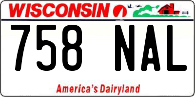 WI license plate 758NAL