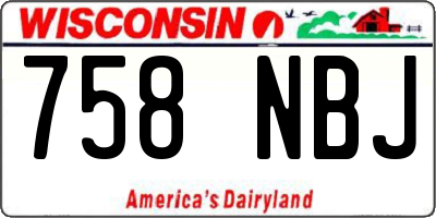 WI license plate 758NBJ