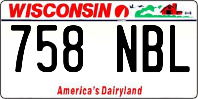 WI license plate 758NBL