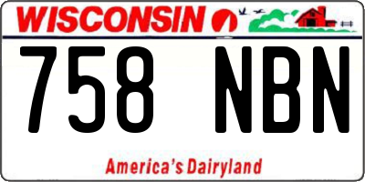 WI license plate 758NBN