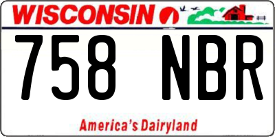 WI license plate 758NBR