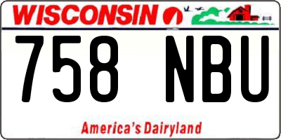 WI license plate 758NBU