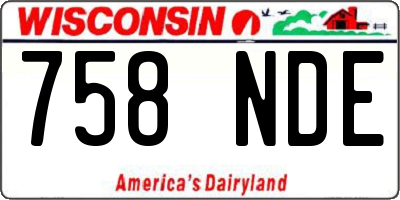 WI license plate 758NDE