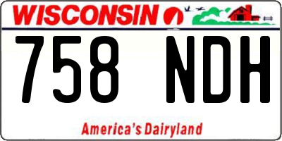 WI license plate 758NDH