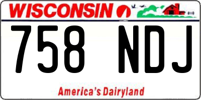 WI license plate 758NDJ