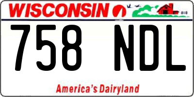 WI license plate 758NDL