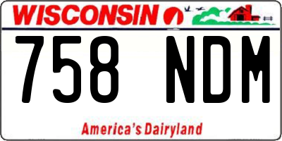 WI license plate 758NDM
