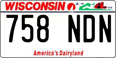 WI license plate 758NDN