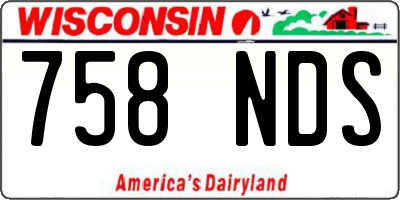 WI license plate 758NDS