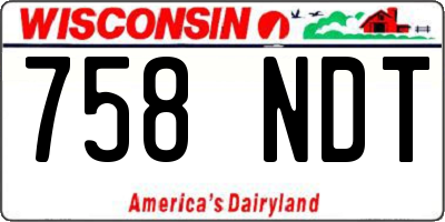 WI license plate 758NDT