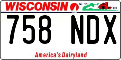 WI license plate 758NDX