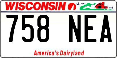WI license plate 758NEA