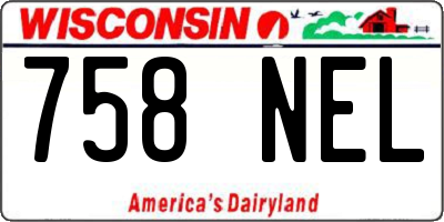 WI license plate 758NEL