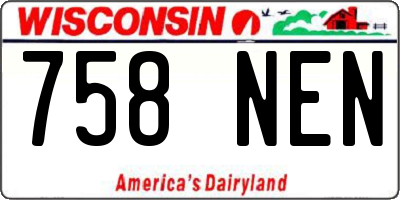 WI license plate 758NEN
