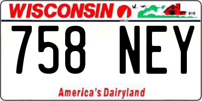 WI license plate 758NEY