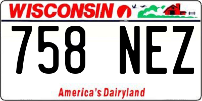 WI license plate 758NEZ