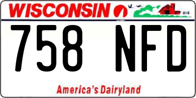 WI license plate 758NFD