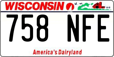 WI license plate 758NFE