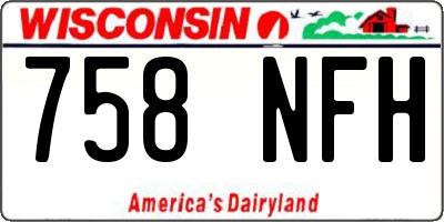 WI license plate 758NFH
