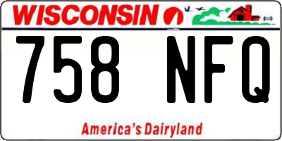 WI license plate 758NFQ