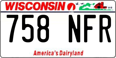 WI license plate 758NFR