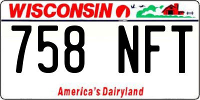 WI license plate 758NFT